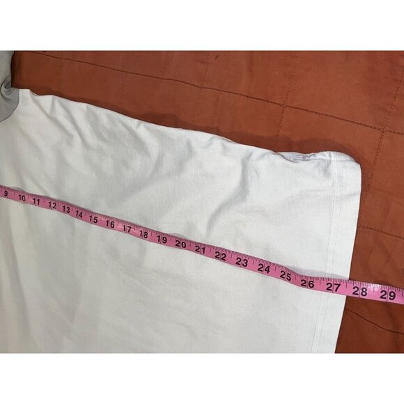 Travis Mathew Gray & White Short-Sleeve Collard Pullover Men's Polo Shirt Size L - Picture 8 of 9